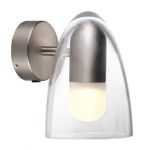 Nordlux IP S7 Brushed Steel/Glass Wall Light